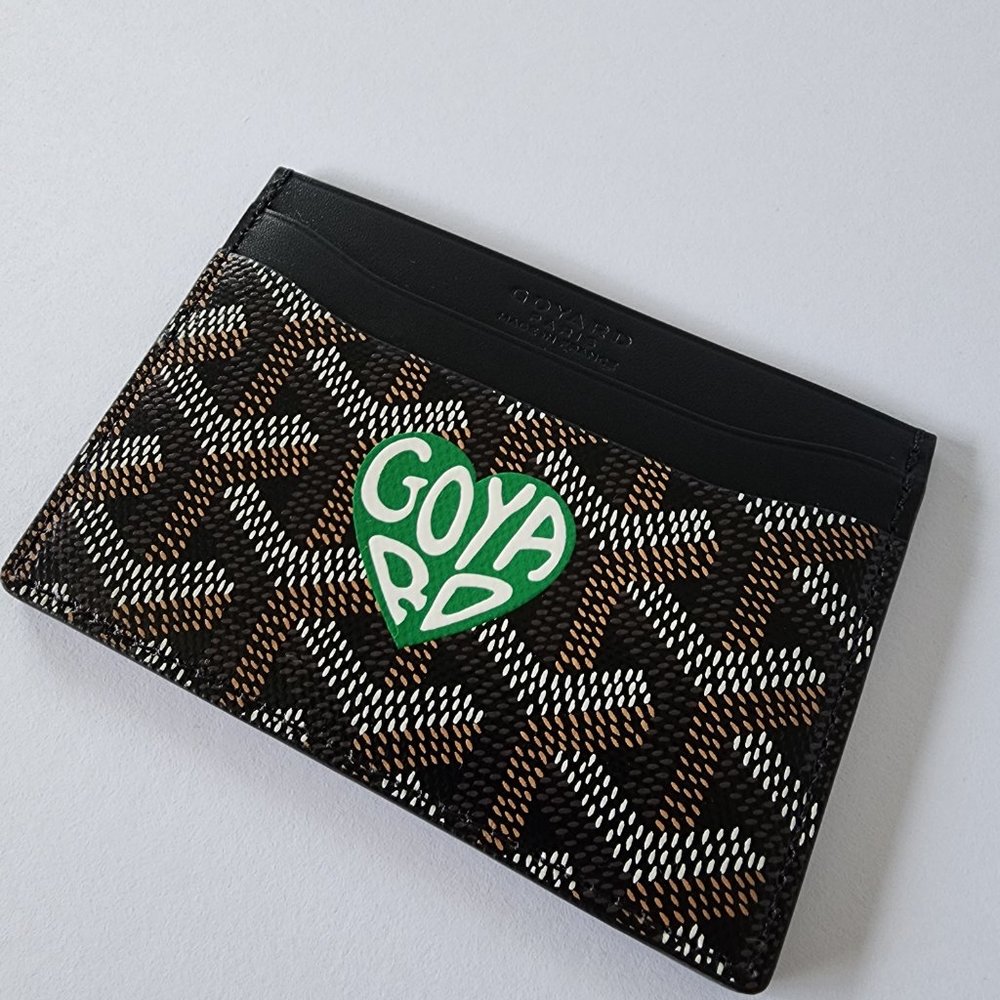 Custom Hand Painted Goyard Saint Sulpice Card Holder Wallet - Picture 5 of 13